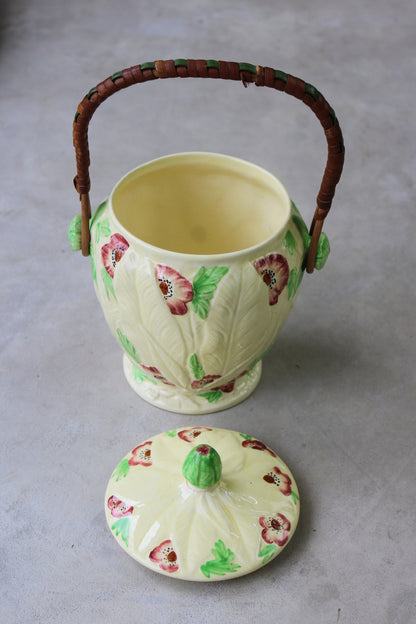 Vintage Burlington Ware 1930s Floral Tea Caddy - Kernow Furniture