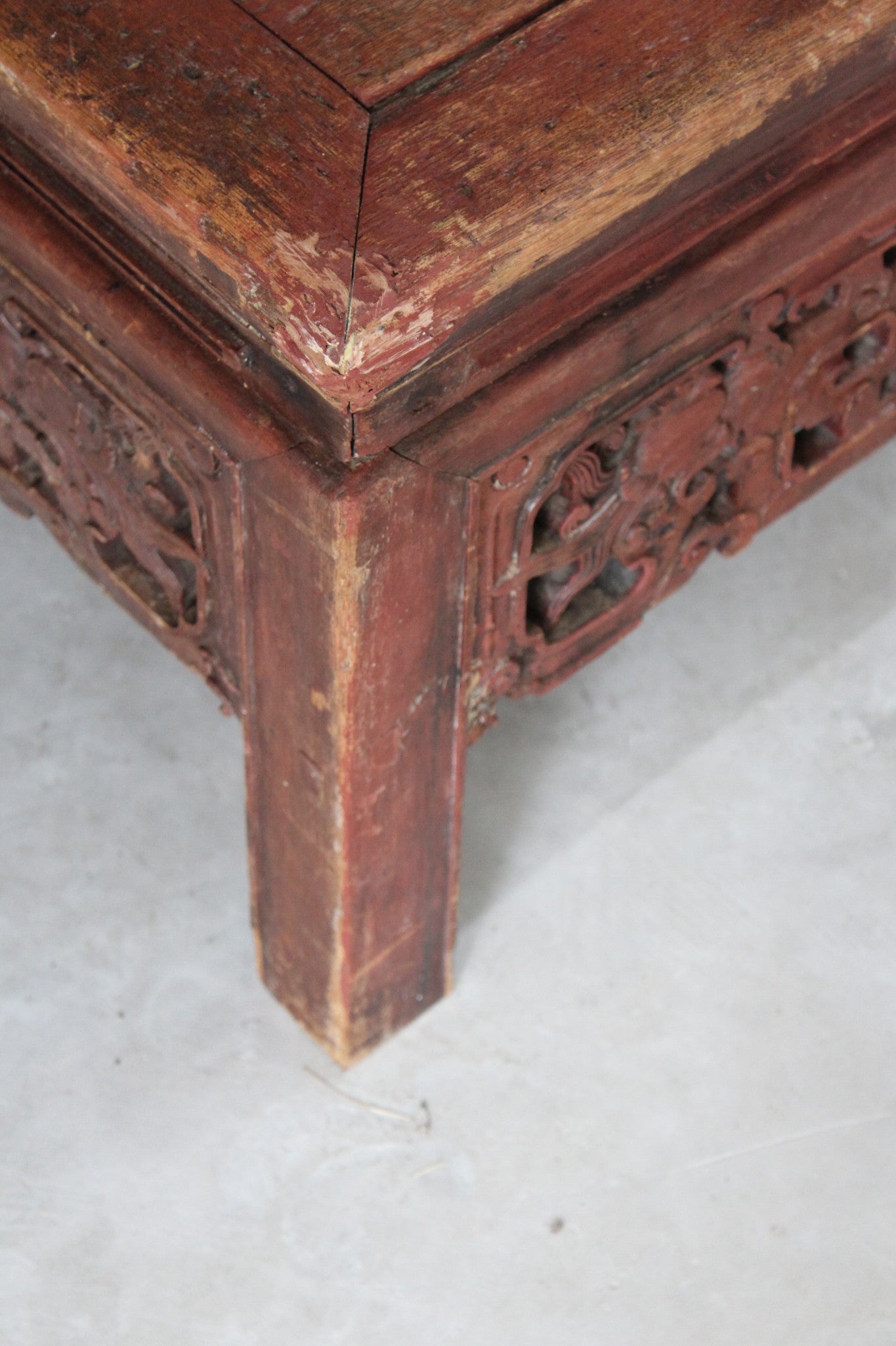 Chinese Large Square Coffee Table - Kernow Furniture