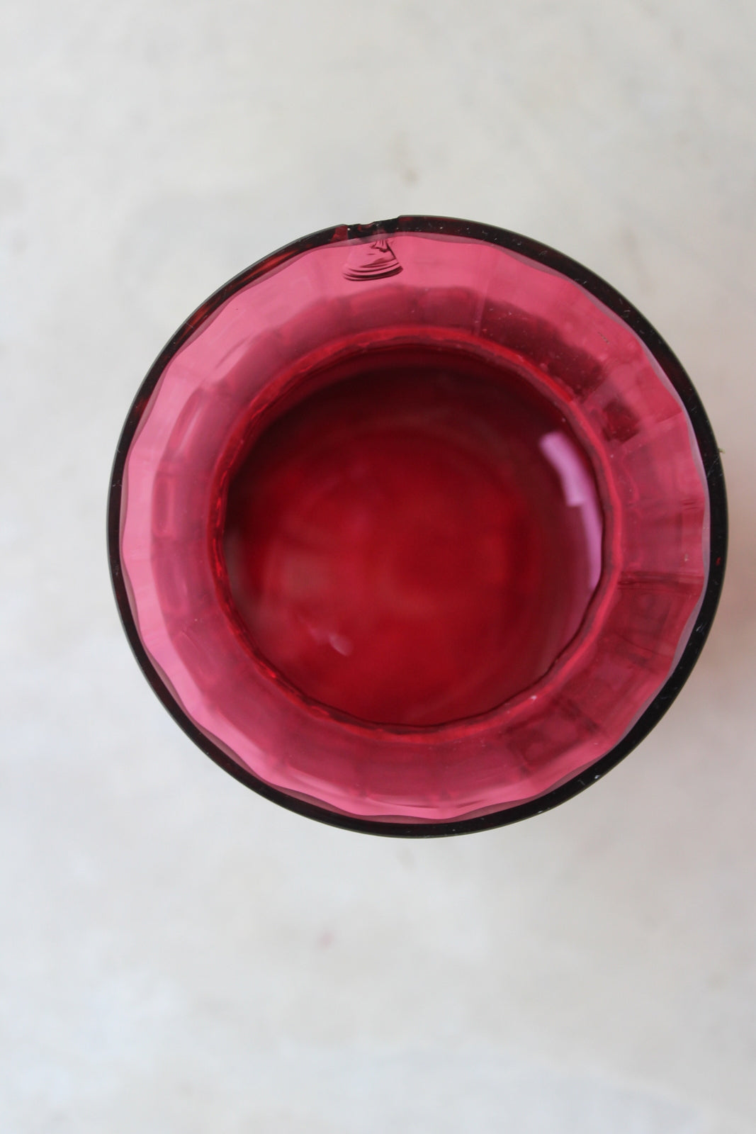 Large Cranberry Glass Vase - Kernow Furniture