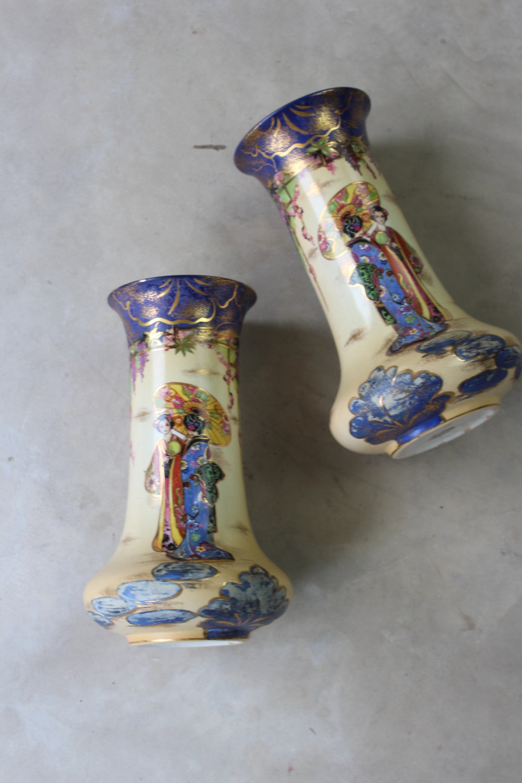 Pair Kirkland & Co Kiralpo Ware Art Nouveau Vase - Kernow Furniture