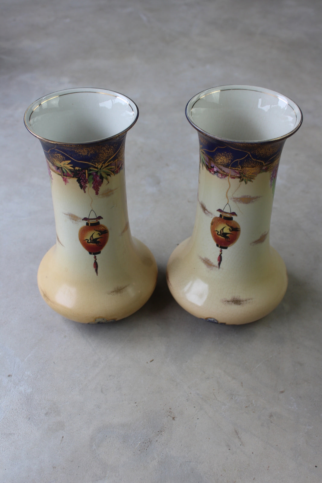 Pair Kirkland & Co Kiralpo Ware Art Nouveau Vase - Kernow Furniture