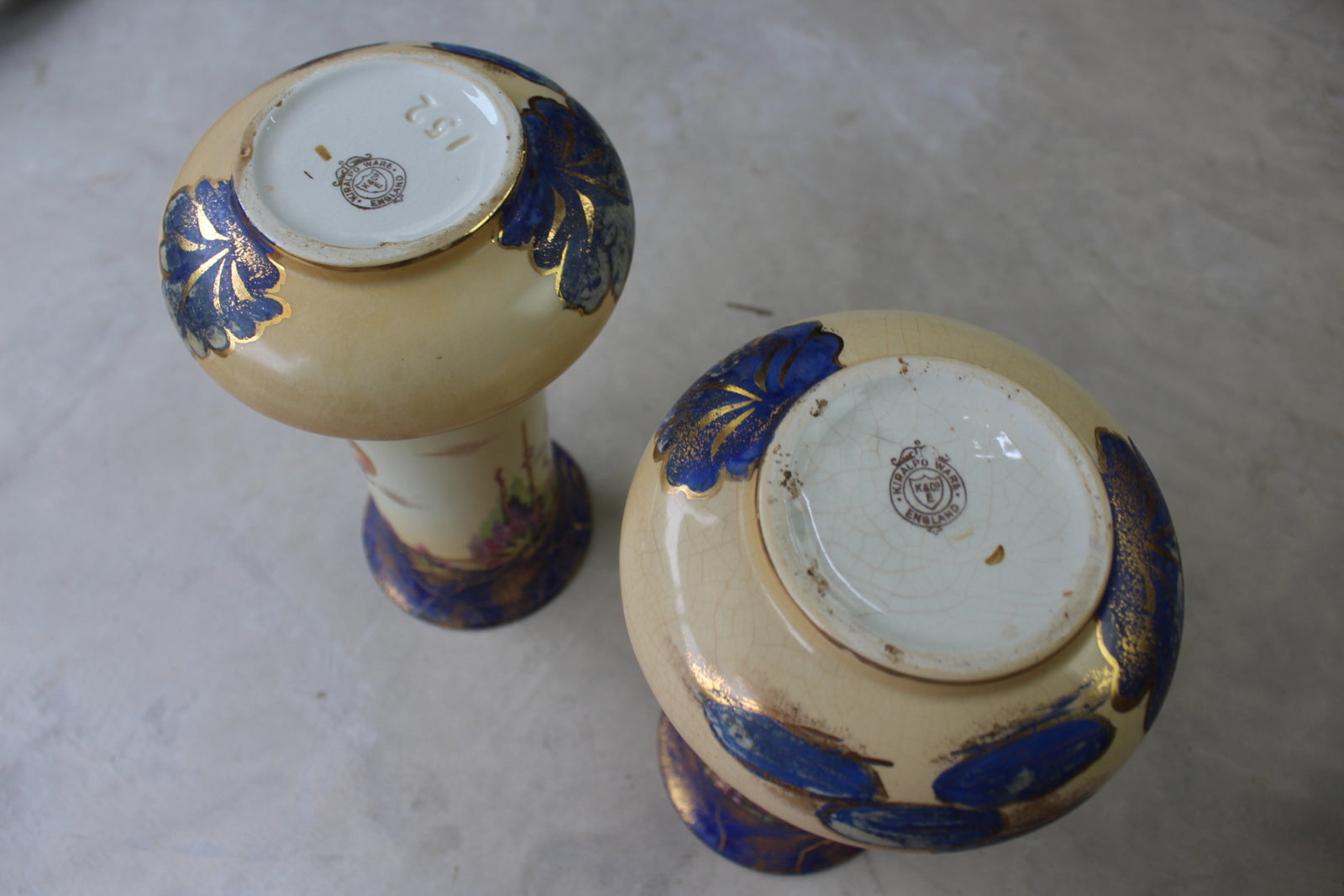 Pair Kirkland & Co Kiralpo Ware Art Nouveau Vase - Kernow Furniture