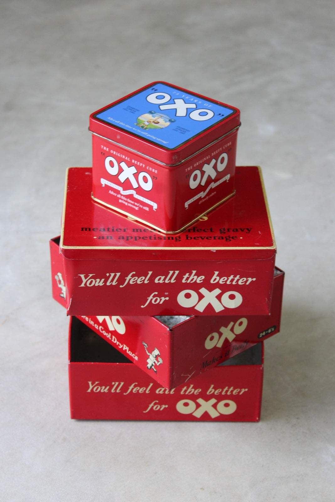 Vintage Oxo Tins - Kernow Furniture