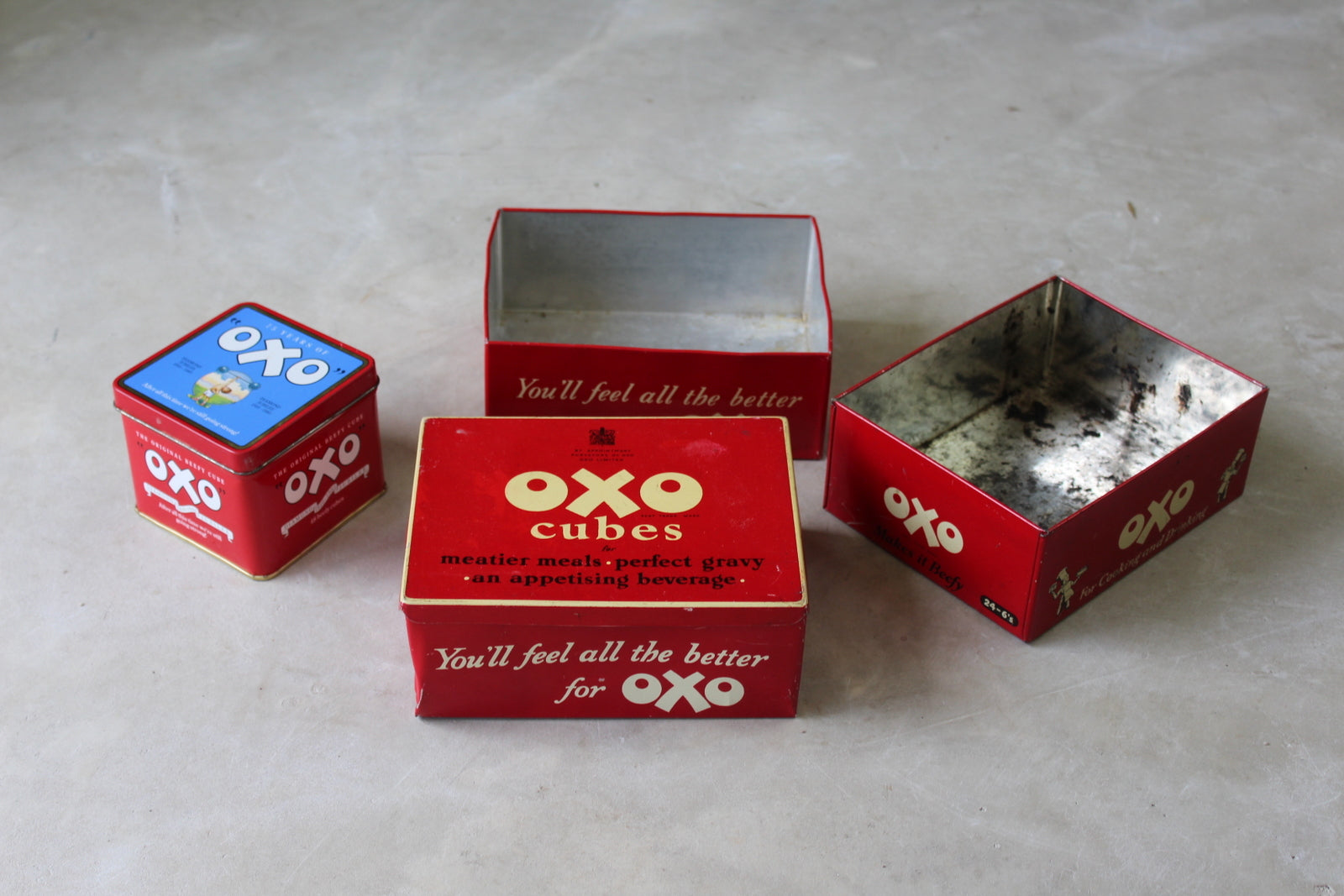 Vintage Oxo Tins - Kernow Furniture