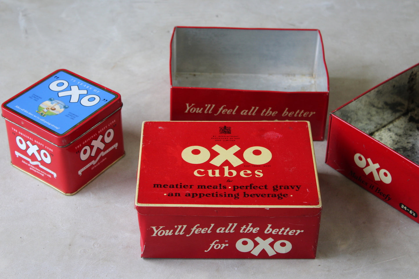 Vintage Oxo Tins - Kernow Furniture