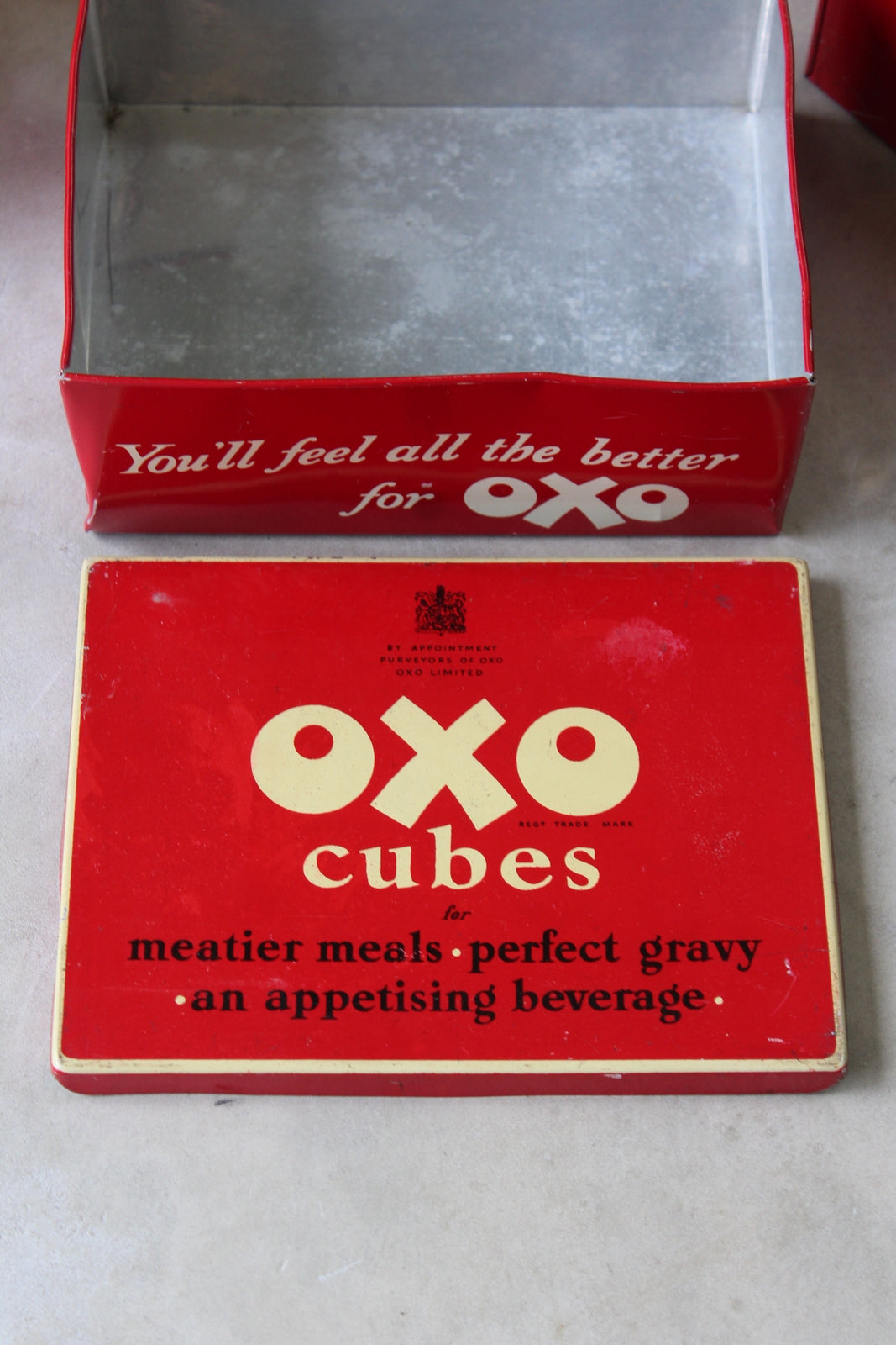 Vintage Oxo Tins - Kernow Furniture