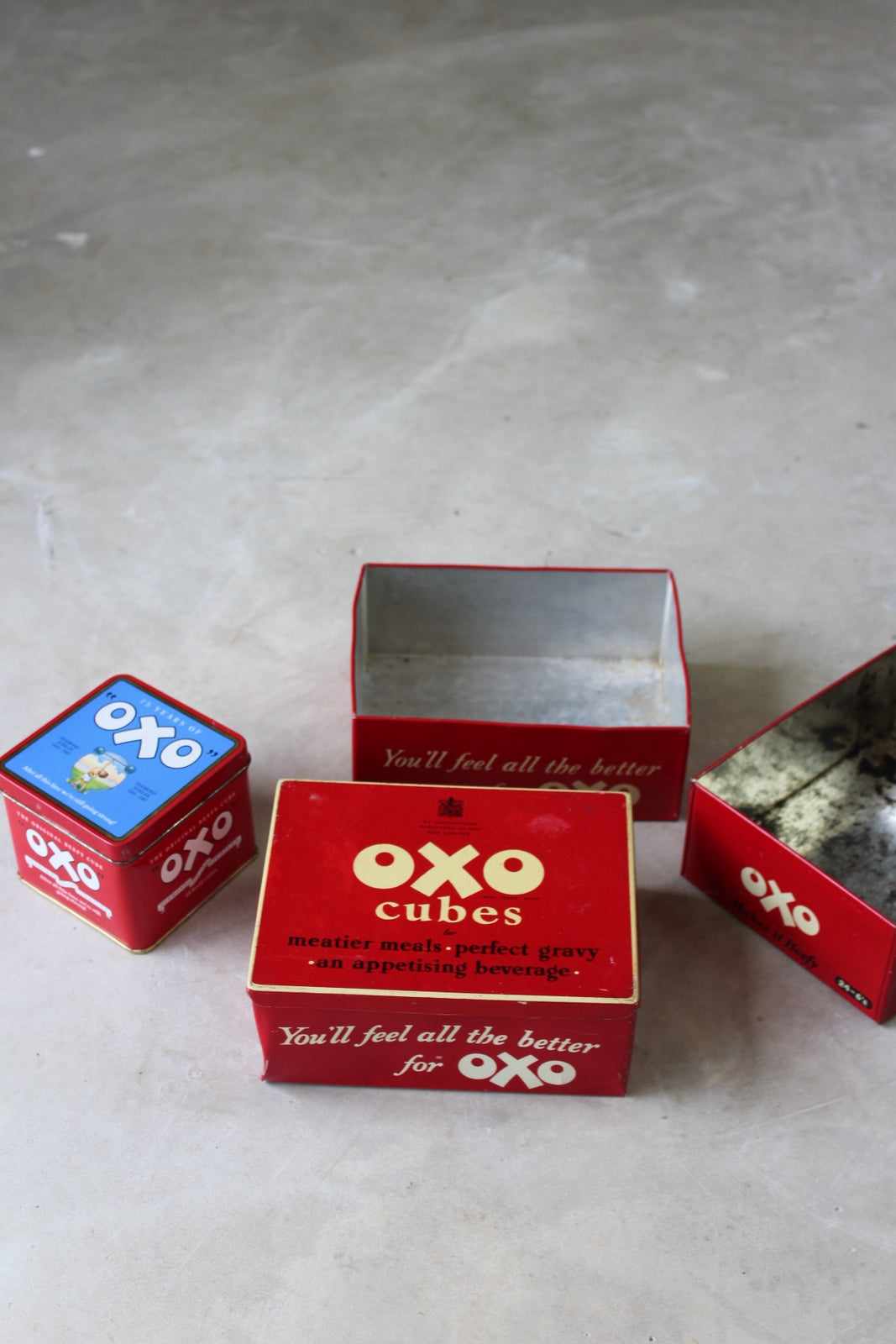 Vintage Oxo Tins - Kernow Furniture