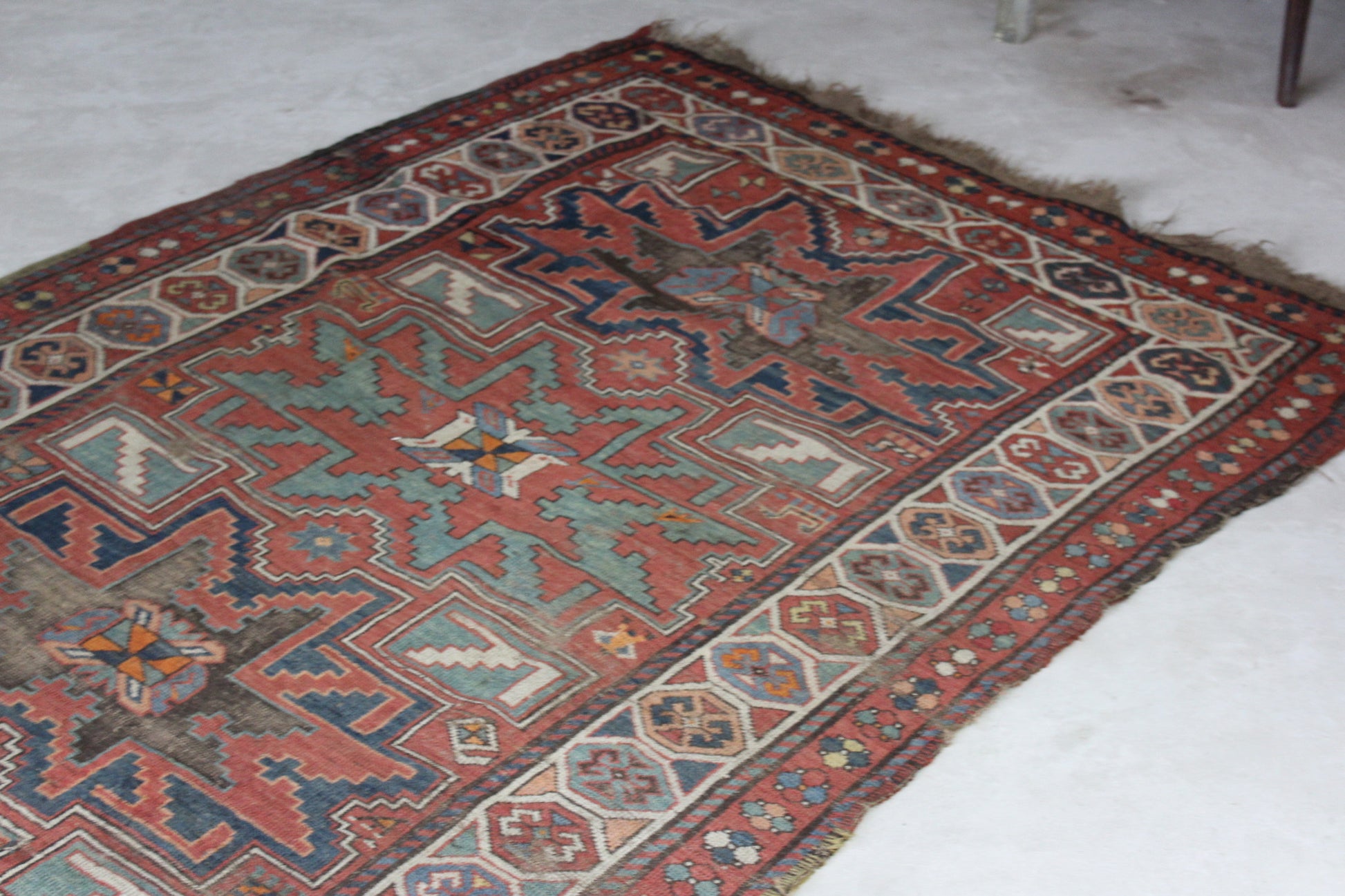 Antique Armenian Garabagh Rug - Kernow Furniture