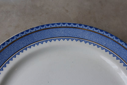 4 Antique Blue & White Breakfast Plates - Kernow Furniture