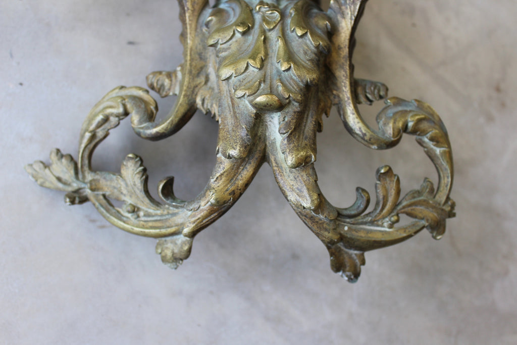 Antique Brass Cherub Wall Sconce - Kernow Furniture