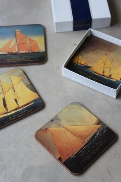 Set 6 Pimpernell Boxed Coasters - Nautical - Kernow Furniture