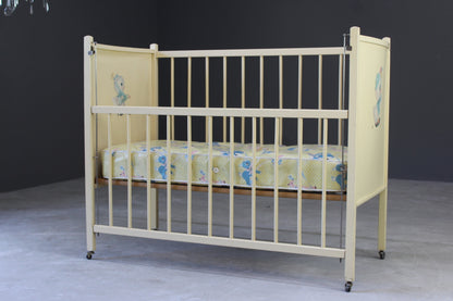 Retro Wooden Childs Cot - Kernow Furniture