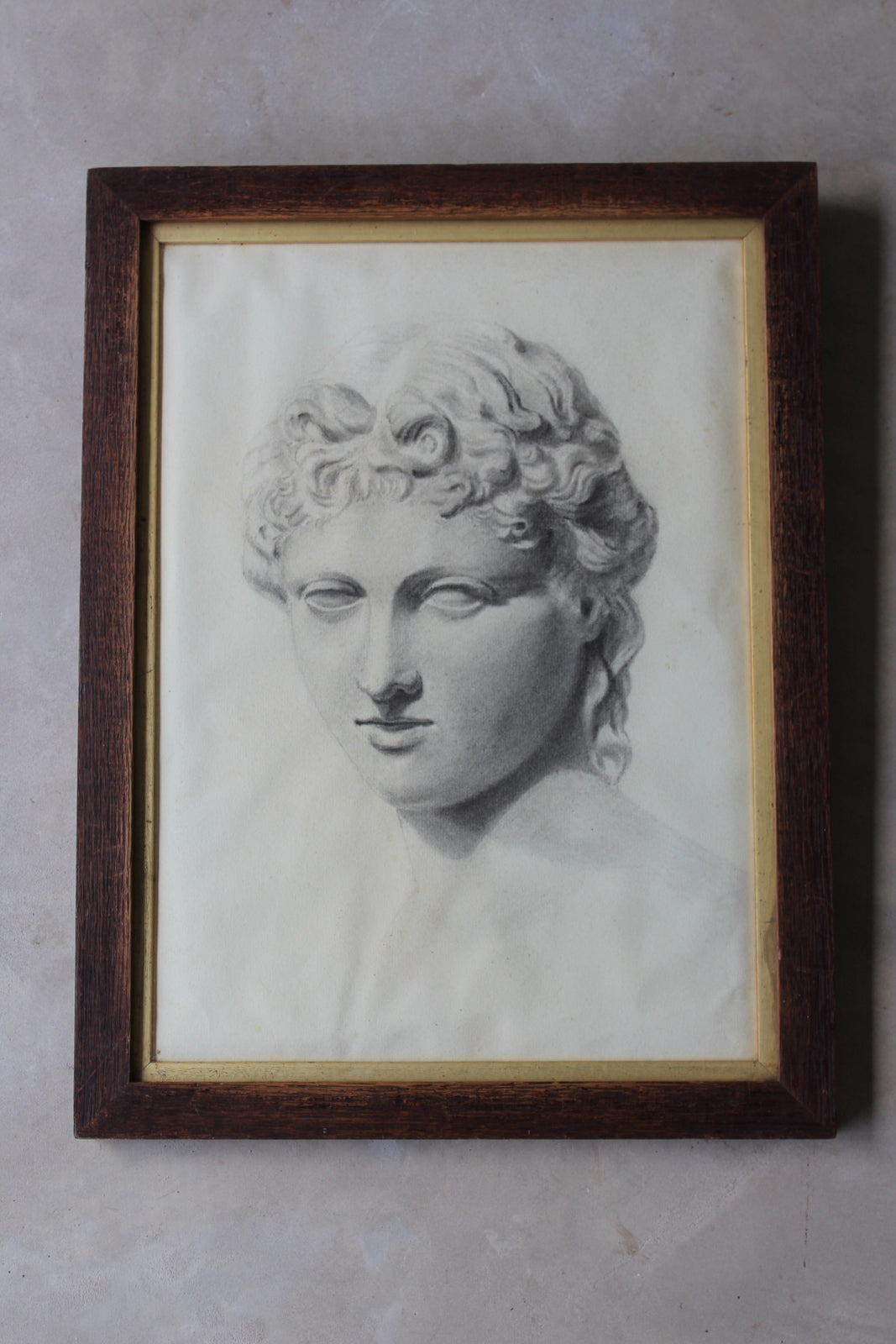 Framed Charcoal Drawing - Mythical God - Kernow Furniture