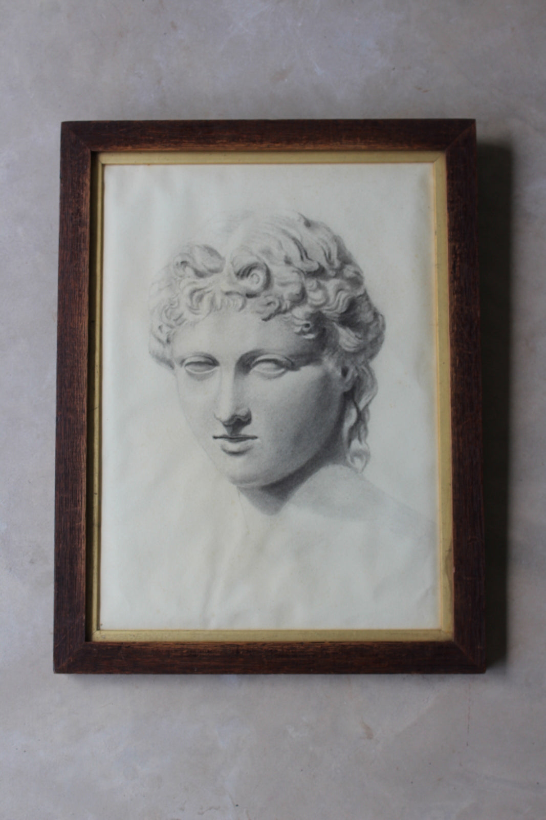 Framed Charcoal Drawing - Mythical God - Kernow Furniture